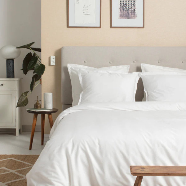 Dekbedovertrek Cinderella Sundays - White - 100% kantoen-satijn