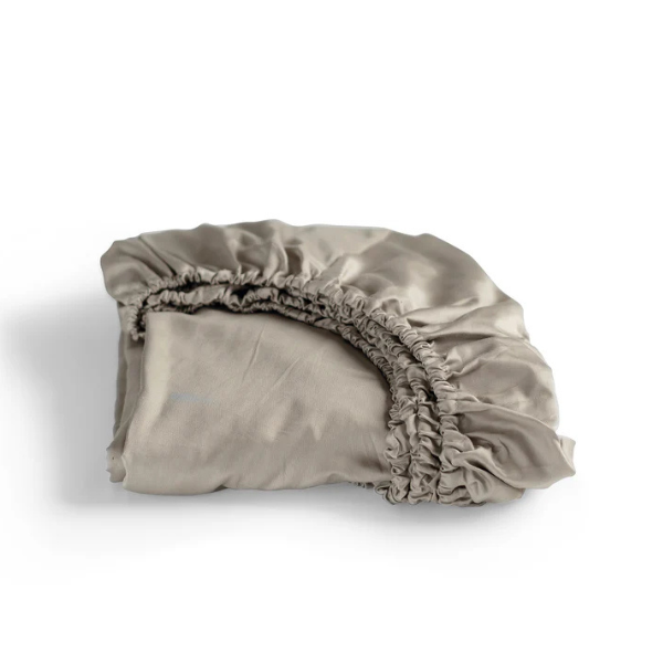 Hoeslaken Cinderella Sundays - Taupe - 100% kantoen-satijn