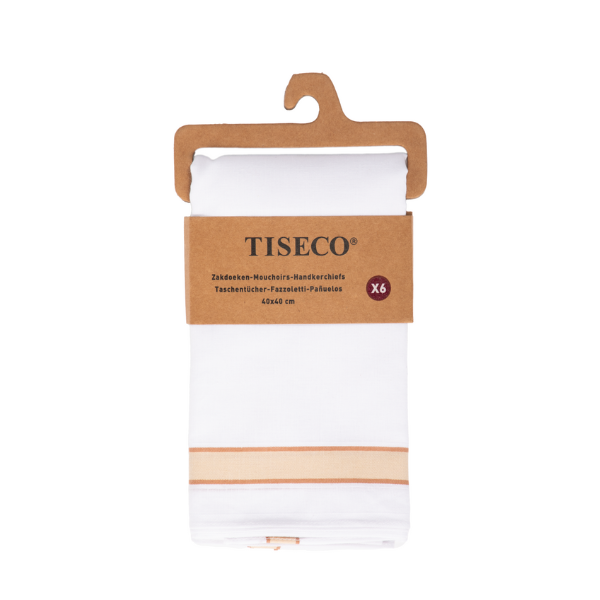 Herenzakdoek Tiseco ALTO 2 – Indian Tan - 6 stuks