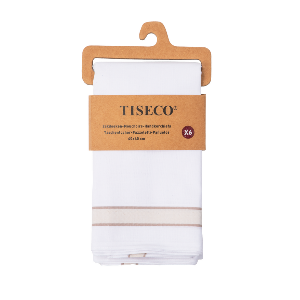 Herenzakdoek Tiseco ALTO 2 – Taupe - 6 stuks