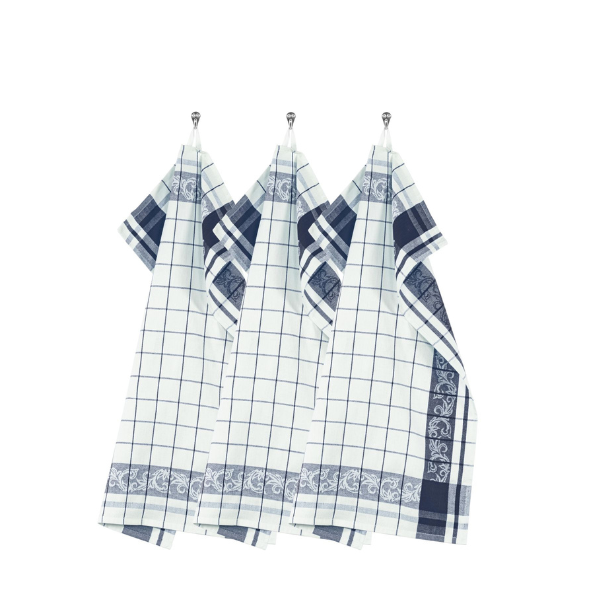 Keukenhanddoek Pharao Arabesque - Blue Dark - 80 gr/m² (3 stuks)