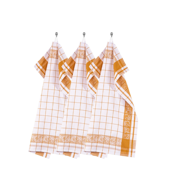 Keukenhanddoek Pharao Arabesque - Camel - 80 gr/m² (3 stuks)