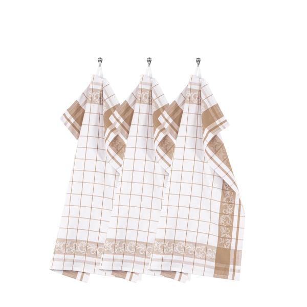 Keukenhanddoek Pharao Arabesque - Sand - 80 gr/m² (3 stuks)