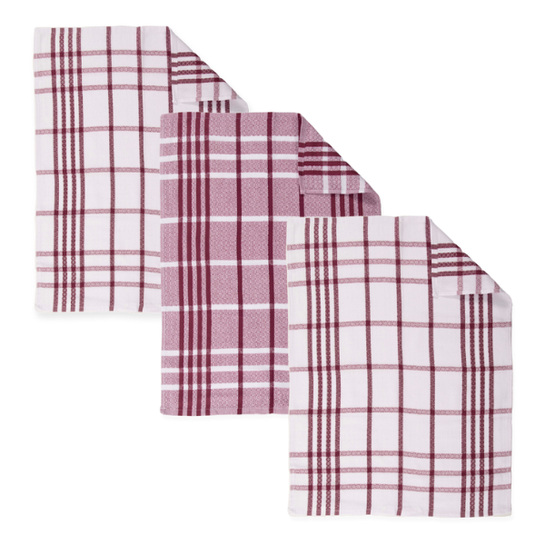 Keukenhanddoek BIO KATOEN - Red - 80 gr/m² (3 stuks)