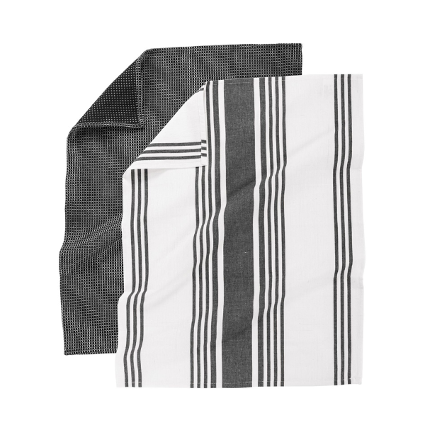 Keukenhanddoek Combo - Black - 80 gr/m² (4 stuks)