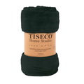 Luxe microflannel plaid Tiseco Cosy – Black – 220 gr/m² - 4 formaten