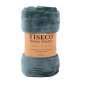 Luxe microflannel plaid Tiseco Cosy – Blue Fusion – 220 gr/m² - 4 formaten