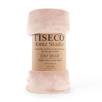 Luxe microflannel plaid Tiseco Cosy Delux – Pink – 280 gr/m² - 4 formaten