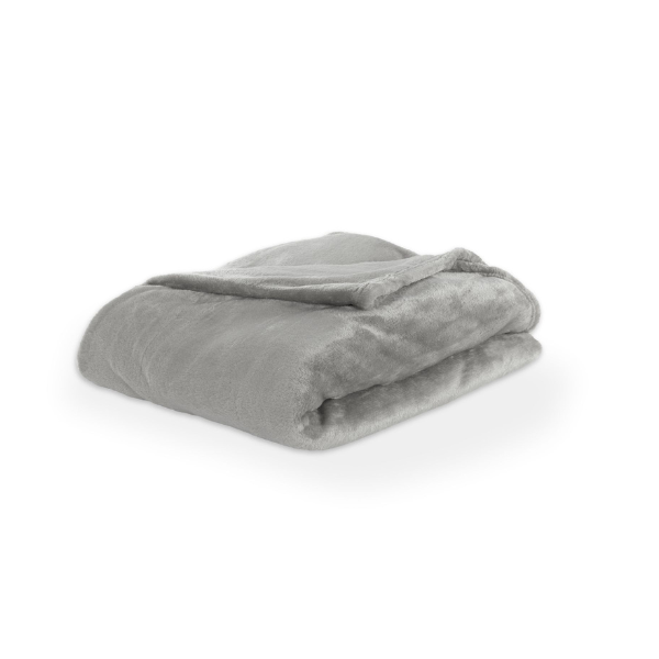 Luxe microflannel plaid Tiseco Cosy Delux – Radiant Grey – 280 gr/m² - 4 formaten