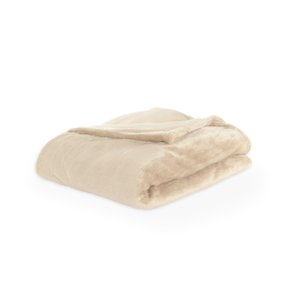 Luxe microflannel plaid Tiseco Cosy Delux – Sand – 280 gr/m² - 4 formaten