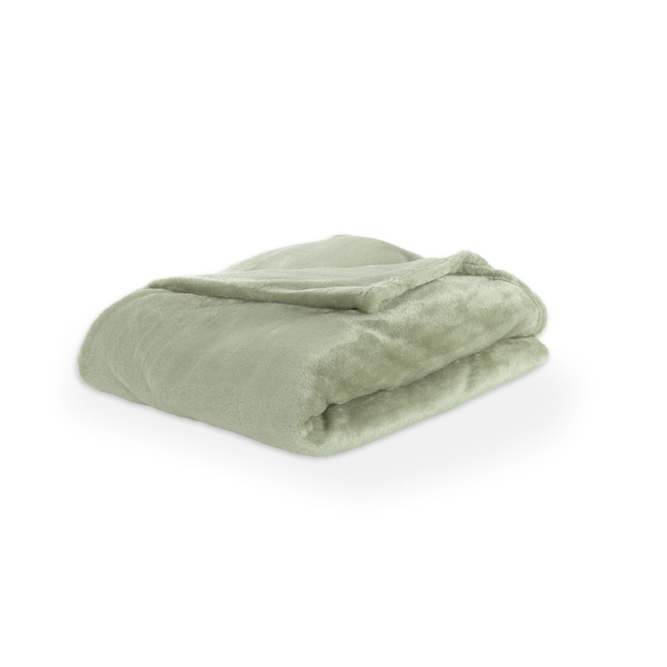 Luxe microflannel plaid Tiseco Cosy Delux – Sea Green – 280 gr/m² - 4 formaten