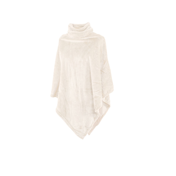 Poncho Tiseco Cosy Collar - Ivory - 80 x 80 cm