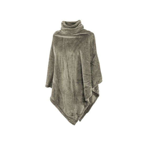 Poncho Tiseco Cosy Collar - Taupe - 80 x 80 cm