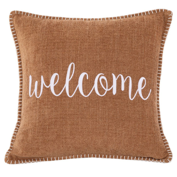 Sierkussen Damian Welcome - Indian Tan - 45 x 45 cm