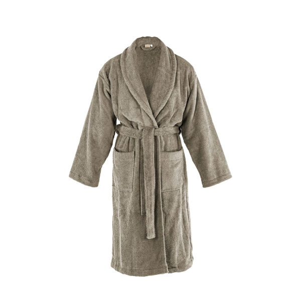 Luxe badjas Tiseco Delux – Taupe Dark – 370 gr/m²