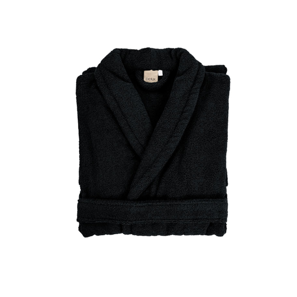 Luxe badjas Tiseco Delux – Black – 500 gr/m²