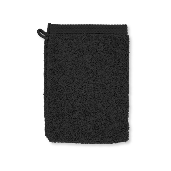 Luxe washandje Tiseco Delux – Black – 550 gr/m² (2 stuks)