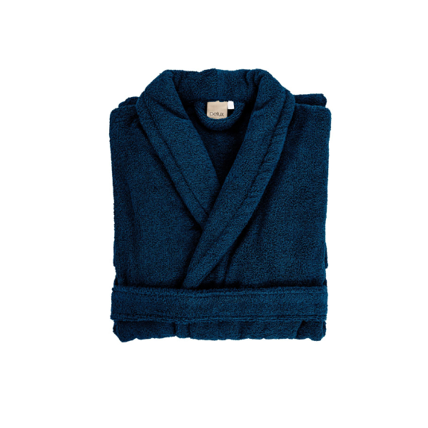Luxe badjas Tiseco Delux – Blue Dark – 500 gr/m²