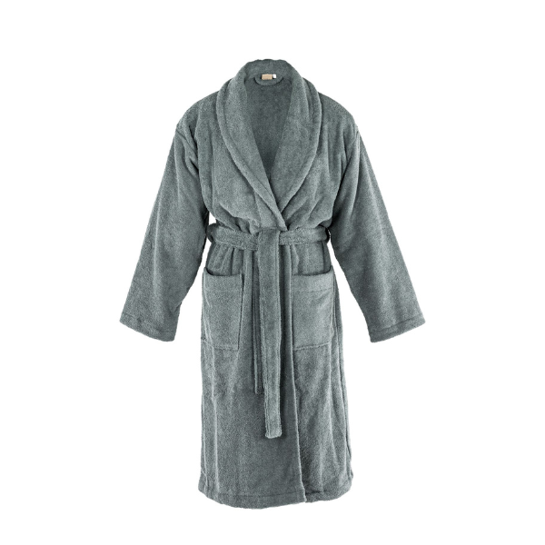 Luxe badjas Tiseco Delux – Grey – 500 gr/m²