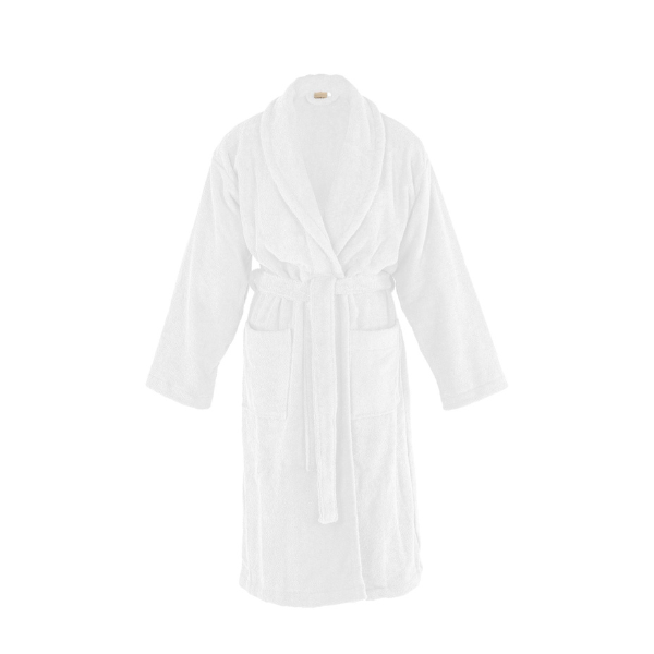 Luxe badjas Tiseco Delux – White – 500 gr/m²