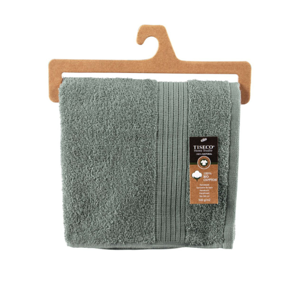 Luxe handdoek Tiseco Eden – Green Sage – 500 gr/m²