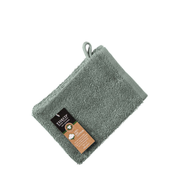 Luxe washandje Tiseco Eden – Green Sage – 500 gr/m² (2 stuks)