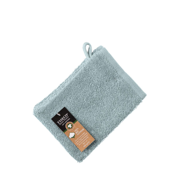 Luxe washandje Tiseco Eden – Blue Stone – 500 gr/m² (2 stuks)