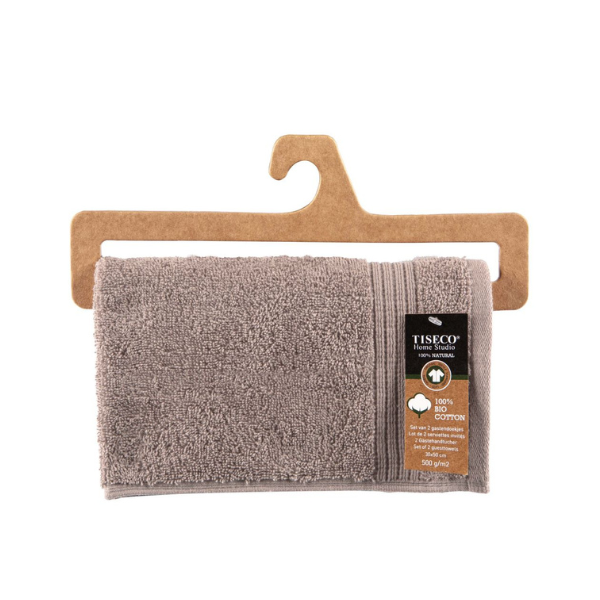 Luxe gastendoekje Tiseco Eden – Taupe – 500 gr/m² (2 stuks)