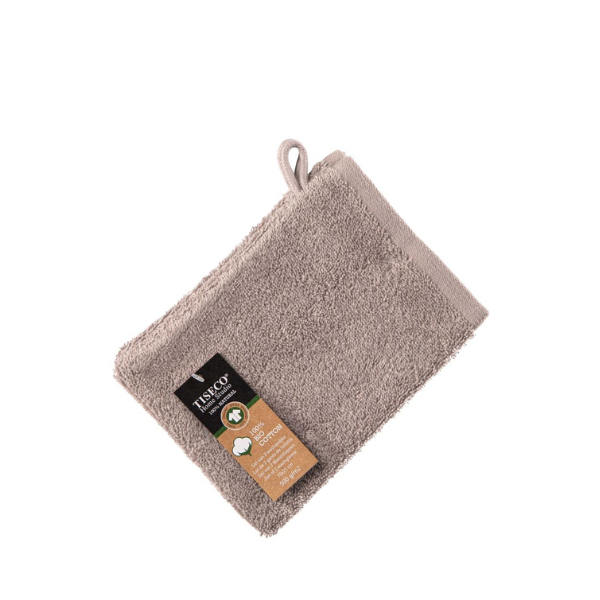 Luxe washandje Tiseco Eden – Taupe – 500 gr/m² (2 stuks)