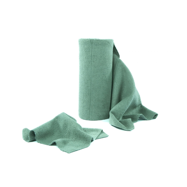 Afscheurbare poetsdoeken op rol - Essential - Green - 25 x 25 cm