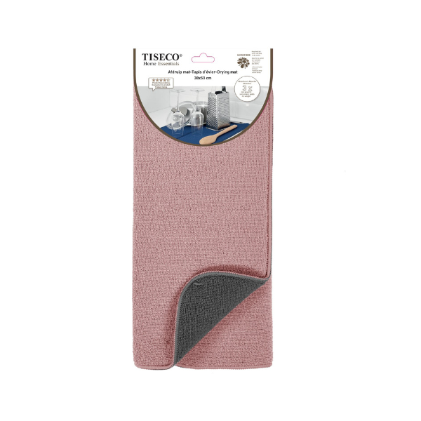 Afdruipmat Essentials - Mauve/Dark Grey - 38 x 50 cm