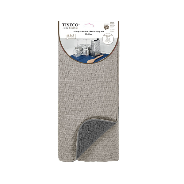Afdruipmat Essentials - Taupe/Dark Grey - 38 x 50 cm