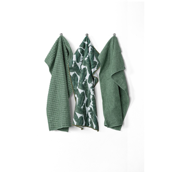 Keukenhanddoek Essentials - Banana Leaf - 60 x 40 cm (3 stuks)