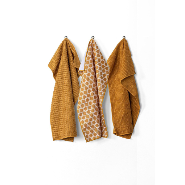 Keukenhanddoek Essentials - Honey Grid - 60 x 40 cm (3 stuks)