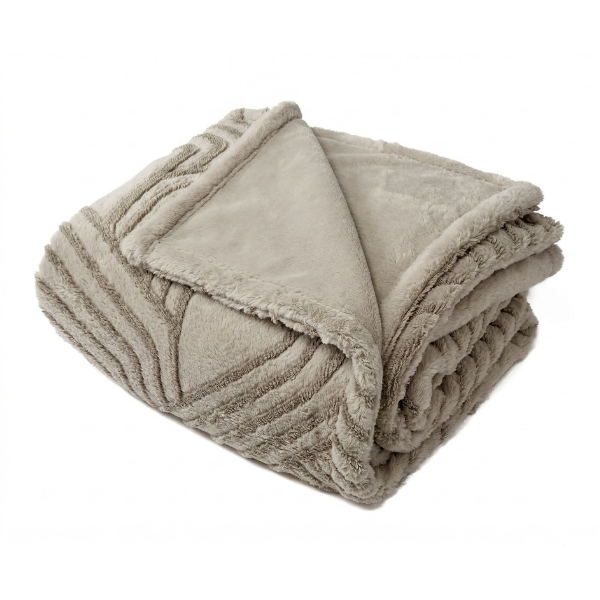 Plaid Everly - Taupe - 150 x 200 cm