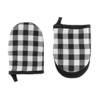 Ovengripper Gingham - Black - 13x19 cm (set van 2)