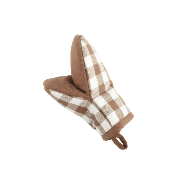 Ovengripper Gingham - Cognac - 13x19 cm (set van 2)