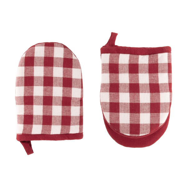 Ovengripper Gingham - Red - 13x19 cm (set van 2)