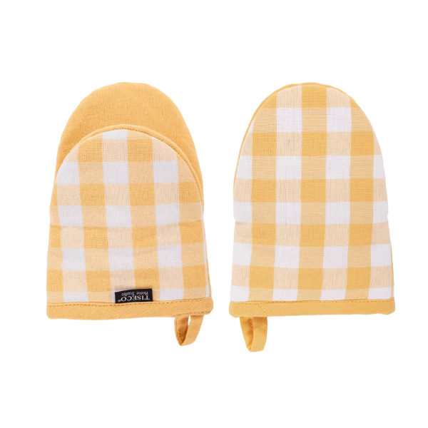 Ovengripper Gingham - Yellow - 13x19 cm (set van 2)