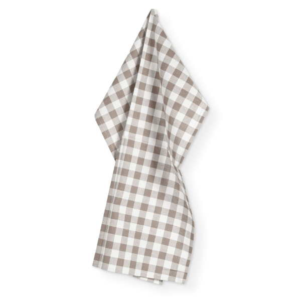 Keukenhanddoek Gingham - Taupe - 50x70 cm (set van 2)