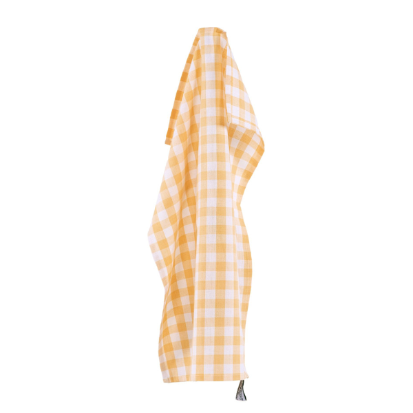 Keukenhanddoek Gingham - Yellow - 50x70 cm (set van 2)
