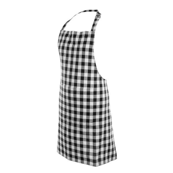 Keukenschort Gingham - Black - 80x74 cm