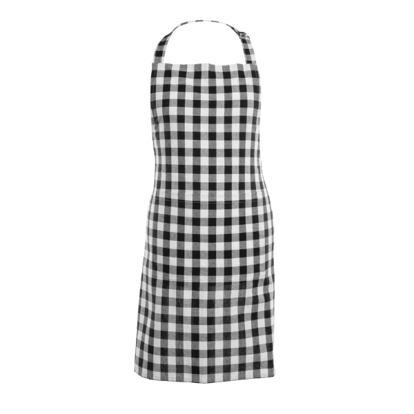 Keukenschort Gingham - Black - 80x74 cm