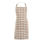 Keukenschort Gingham - Cognac - 80x74 cm