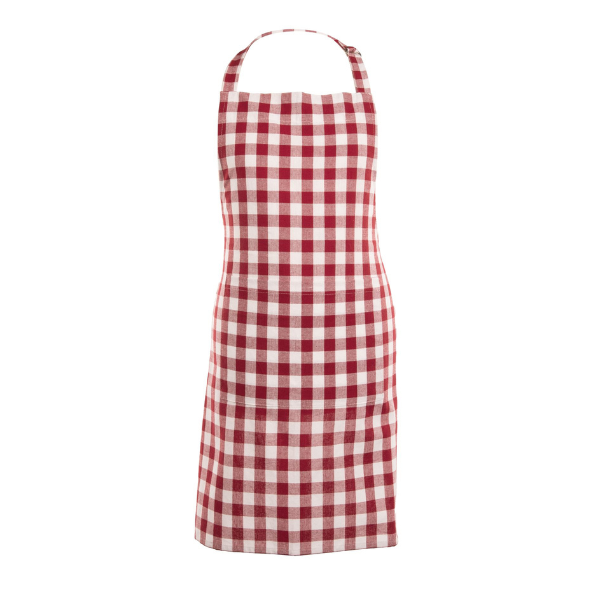 Keukenschort Gingham - Red - 80x74 cm