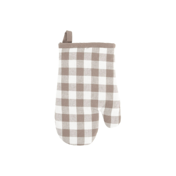 Ovenwant Gingham - Taupe - 18x28 cm