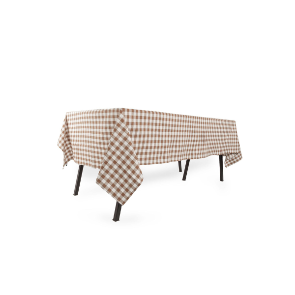Tafelkleed Gingham - Cognac - 3 formaten