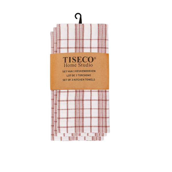 Keukenhanddoek Hercules - Burnt Brick - 50x70 cm (set van 3)
