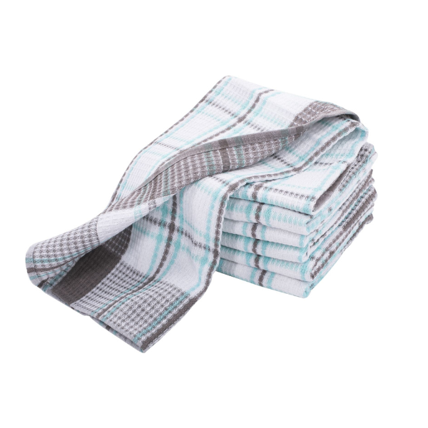 Keukenhanddoek Honey Waffle - Turquoise - 90 gr/m² (4 stuks)