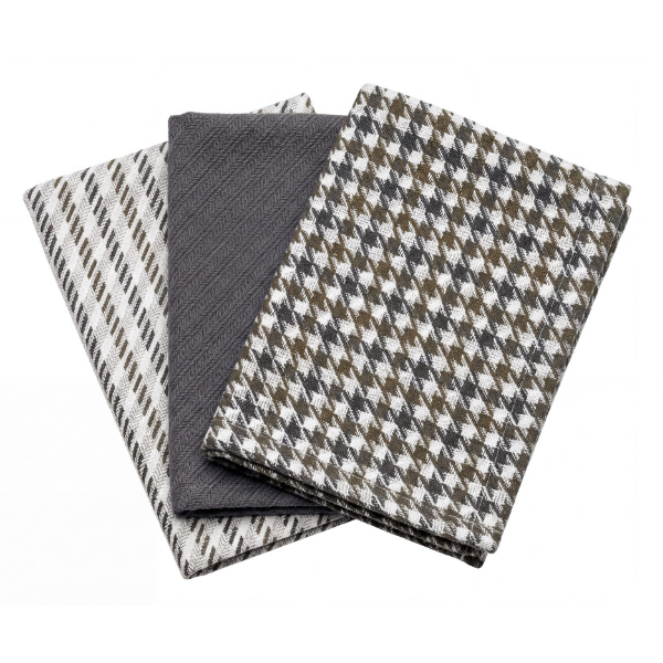 Keukenhanddoek Hudson - Dark Grey - 50 x 70 cm (3 stuks)